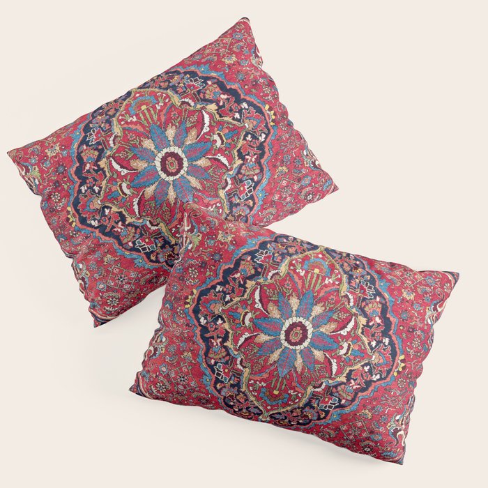 Bijar Kurdish Northwest Persian Rug Print Pillow Sham Gallery Image 3