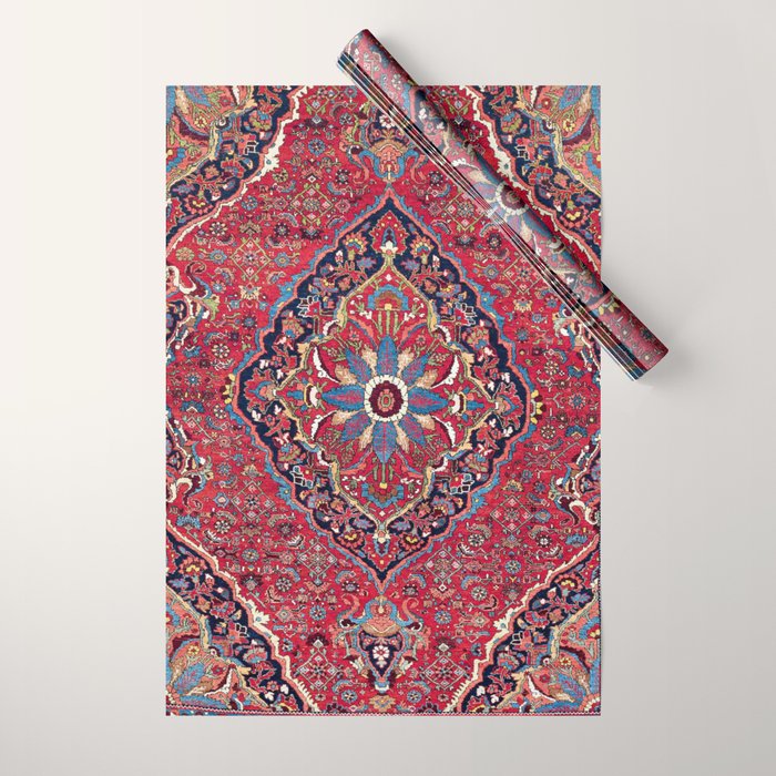 Bijar Kurdish Northwest Persian Rug Print Wrapping Paper Gallery Image 1