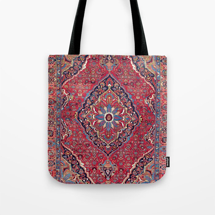 Bijar Kurdish Northwest Persian Rug Print Tote Bag Gallery Image 1