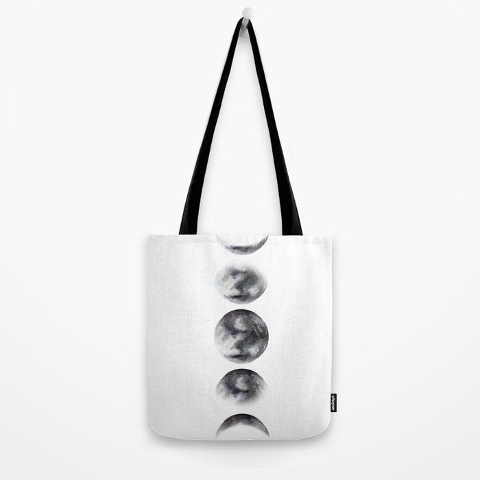 Moon phases watercolor painting Tote Bag Gallery Image 2