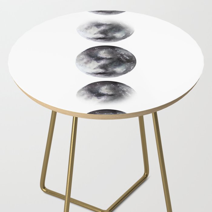 Moon phases watercolor painting Side Table Gallery Image 2