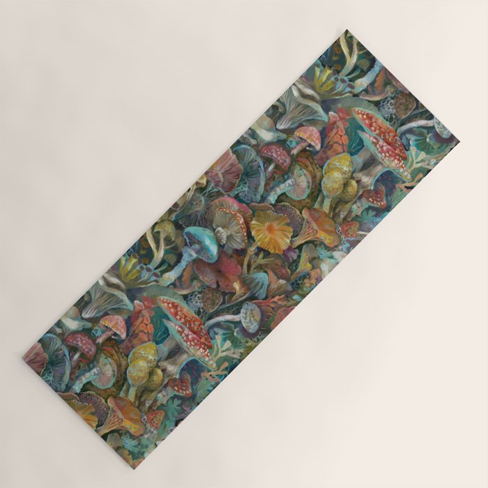 Magic Mushroom Garden Yoga Mat Gallery Image 1