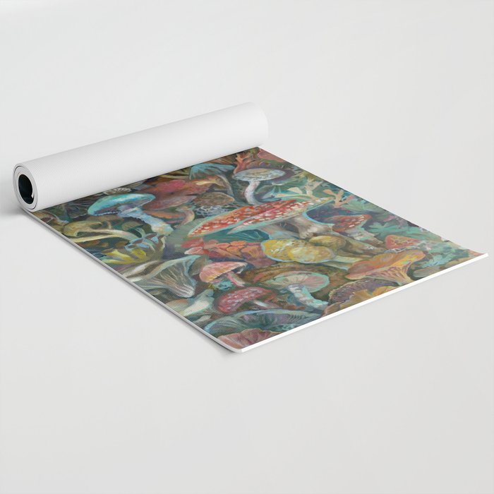 Magic Mushroom Garden Yoga Mat Gallery Image 2