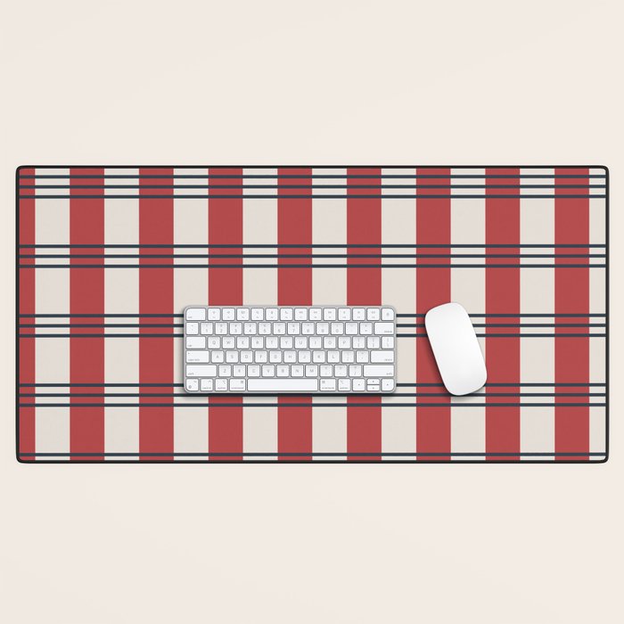 Winter 2025 Red Plaid Desk Mat Gallery Image 1