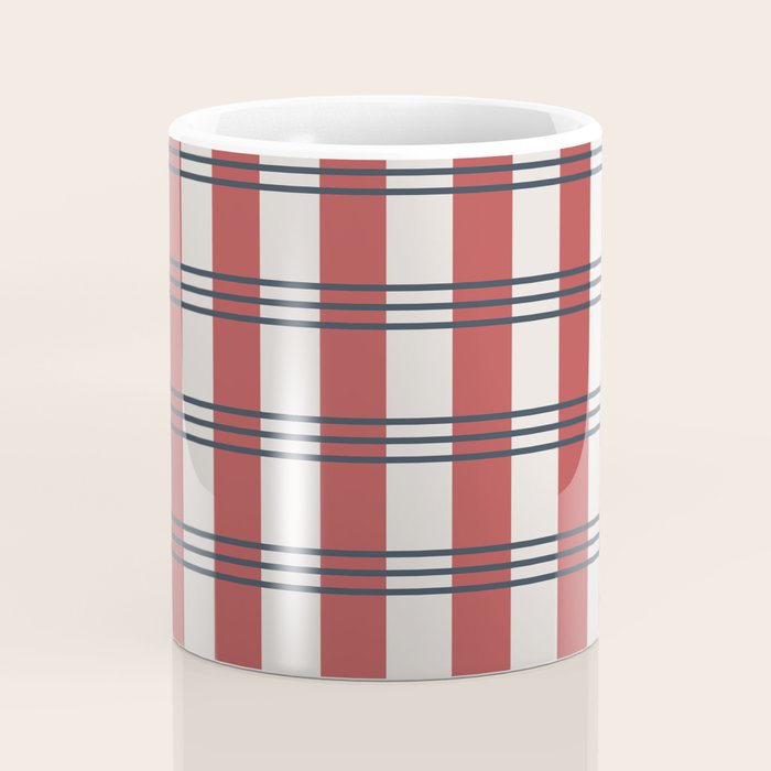 Winter 2025 Red Plaid Coffee Mug Gallery Image 4