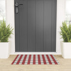Winter 2025 Red Plaid Welcome Mat Gallery Image 3