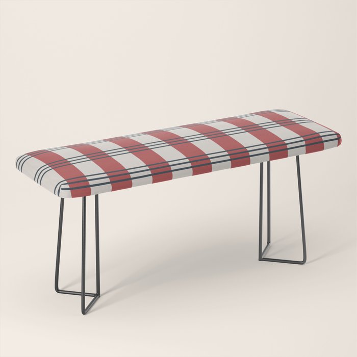 Winter 2025 Red Plaid Bench Gallery Image 1