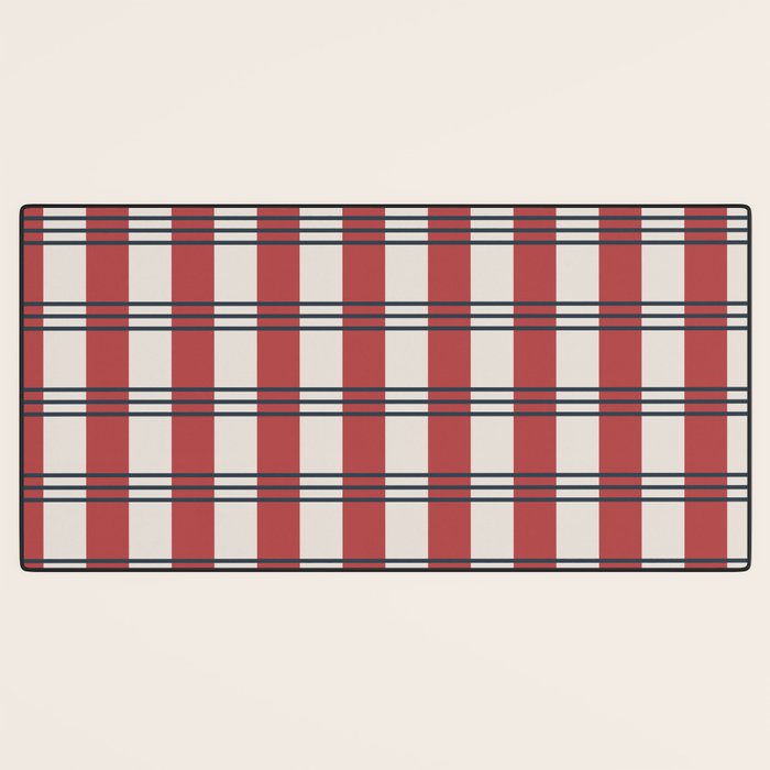 Winter 2025 Red Plaid Desk Mat Gallery Image 3
