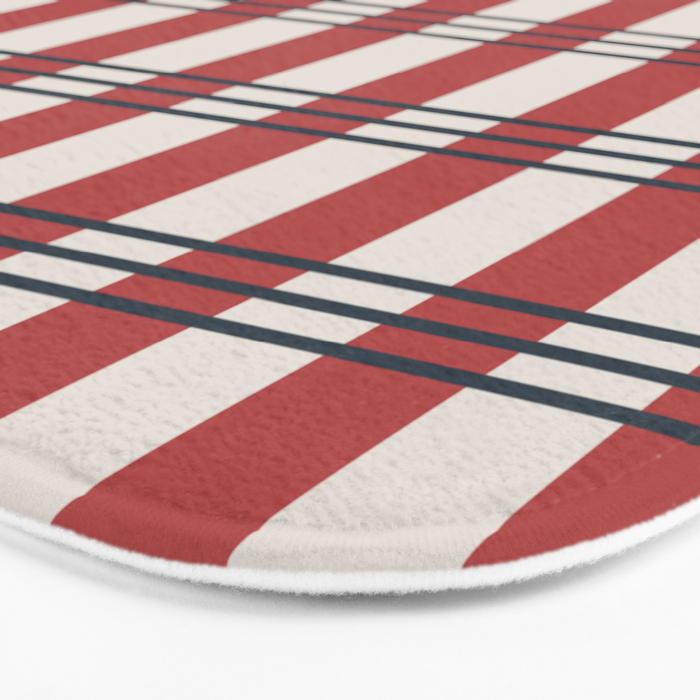 Winter 2025 Red Plaid Bath Mat Gallery Image 3