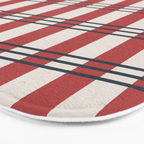 Winter 2025 Red Plaid Bath Mat Gallery Image 3