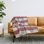 Winter 2025 Red Plaid Throw Blanket Gallery Image 1