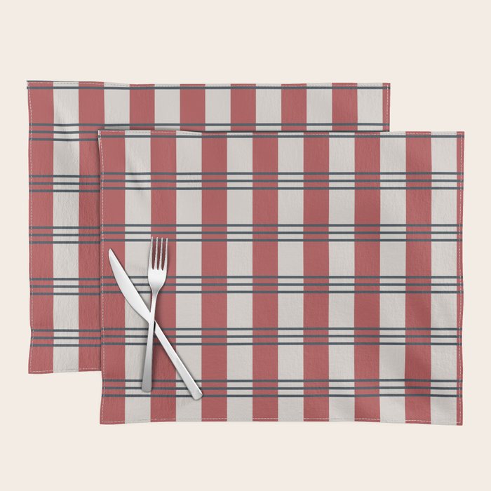 Winter 2025 Red Plaid Placemat Gallery Image 1