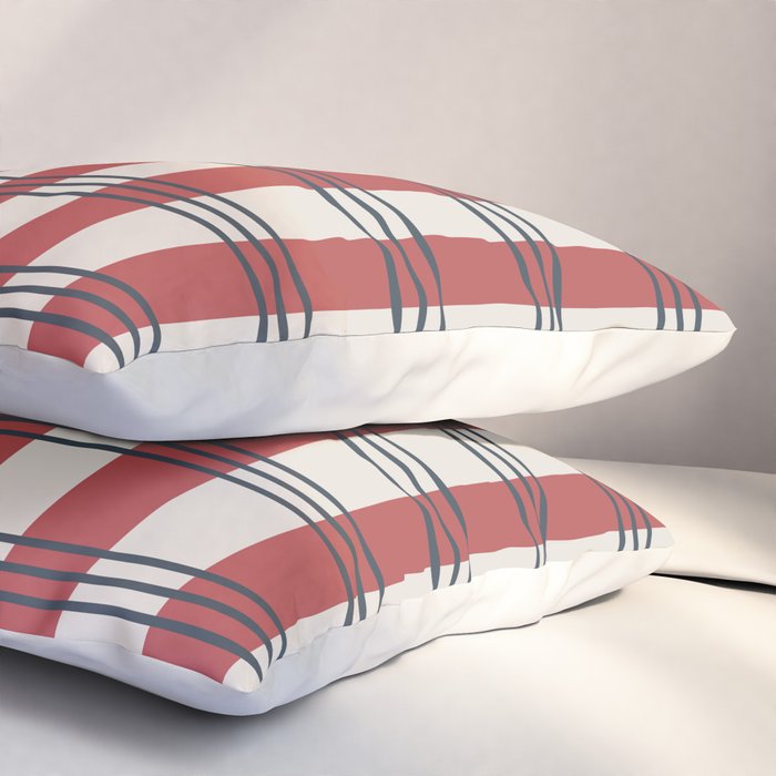 Winter 2025 Red Plaid Pillow Sham Gallery Image 3