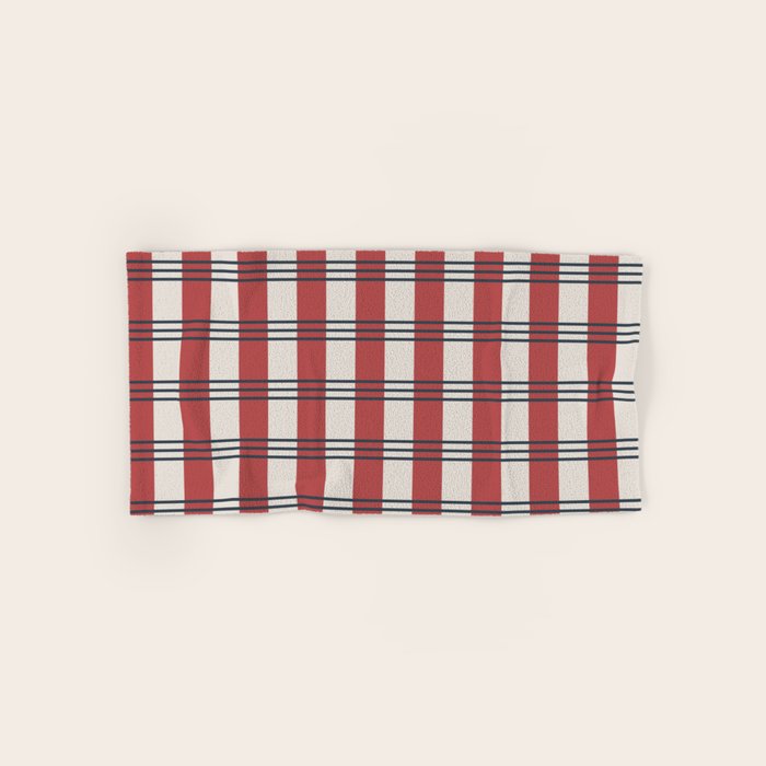 Winter 2025 Red Plaid Bath Towel Gallery Image 1
