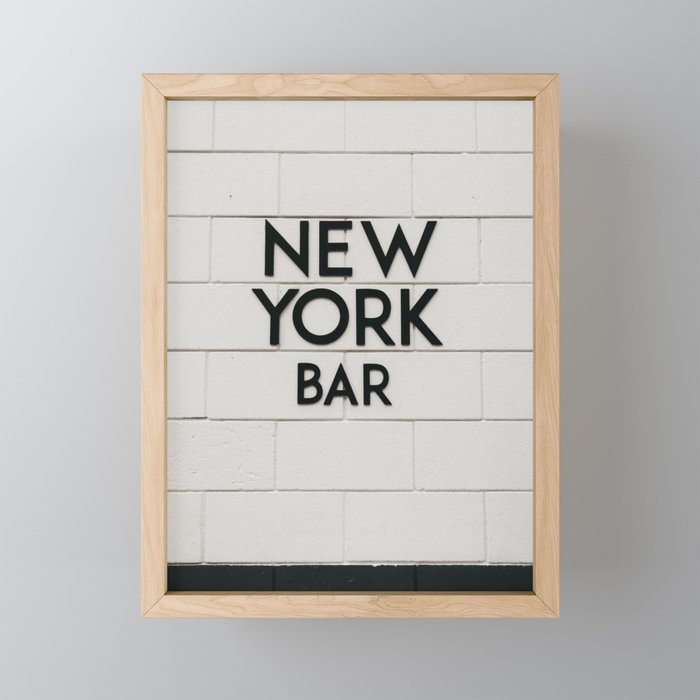 New York Bar sign, cocktail bar graphics, New York Art, NYC print  Mini Art Print Gallery Image 1