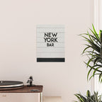 New York Bar sign, cocktail bar graphics, New York Art, NYC print  Poster Gallery Image 2