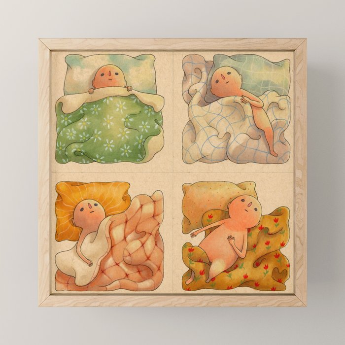 In Bed All Year Mini Art Print Gallery Image 1