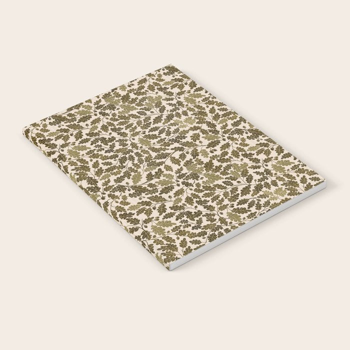 Autumn Oak Pattern in Olive Notebook Gallery Image 2