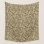Autumn Oak Pattern in Olive Wall Tapestry Gallery Image 4