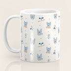 French Bulldogs with Pastries in Blue Coffee Mug Gallery Image 3