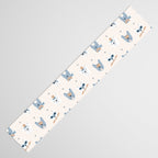 French Bulldogs with Pastries in Blue Table Runner Gallery Image 3