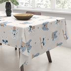 French Bulldogs with Pastries in Blue Tablecloth Gallery Image 3