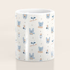 French Bulldogs with Pastries in Blue Coffee Mug Gallery Image 4