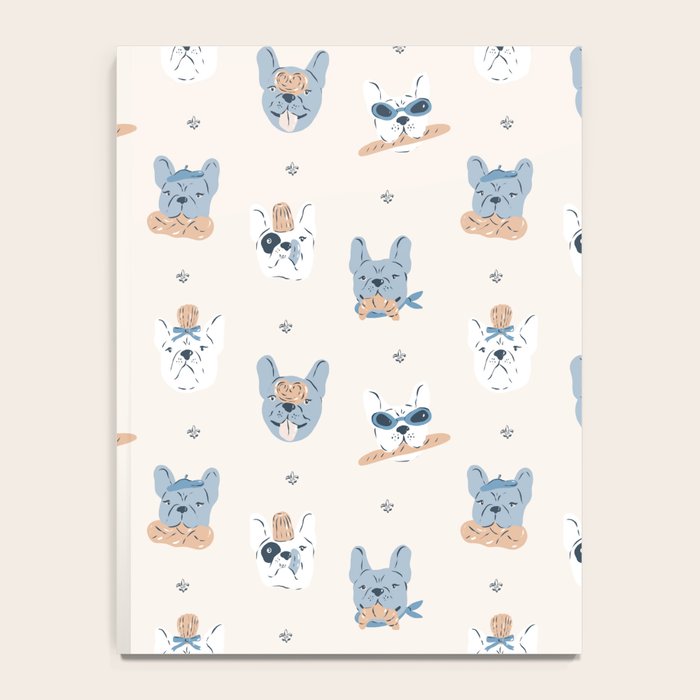 French Bulldogs with Pastries in Blue Notebook Gallery Image 4