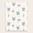 French Bulldogs with Pastries in Blue Notebook Gallery Image 4