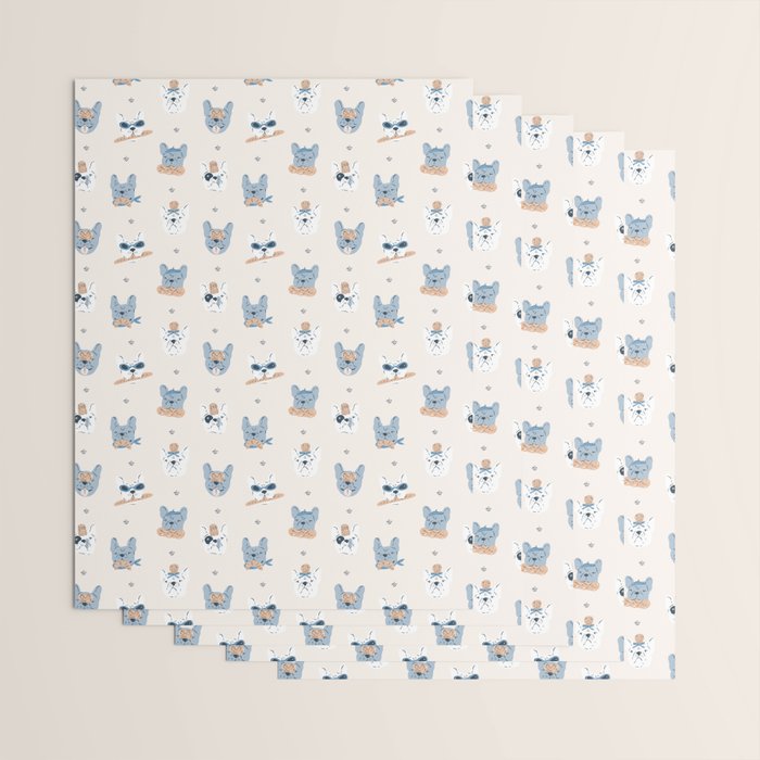 French Bulldogs with Pastries in Blue Wrapping Paper Gallery Image 3