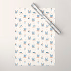 French Bulldogs with Pastries in Blue Wrapping Paper Gallery Image 1