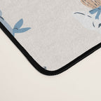 French Bulldogs with Pastries in Blue Desk Mat Gallery Image 4