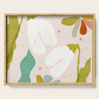 floral minimal shapes 2 Serving Tray Gallery Image 1