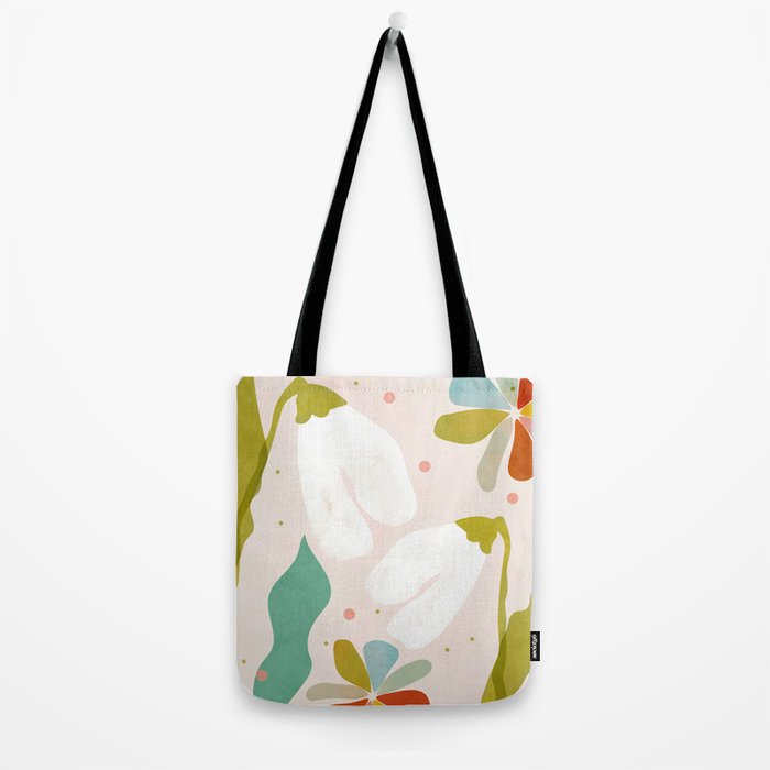 floral minimal shapes 2 Tote Bag Gallery Image 2