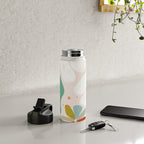 floral minimal shapes 2 Water Bottle Gallery Image 4