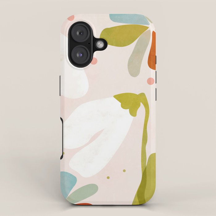 floral minimal shapes 2 iPhone Case Gallery Image 1