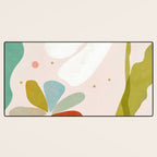 floral minimal shapes 2 Desk Mat Gallery Image 3