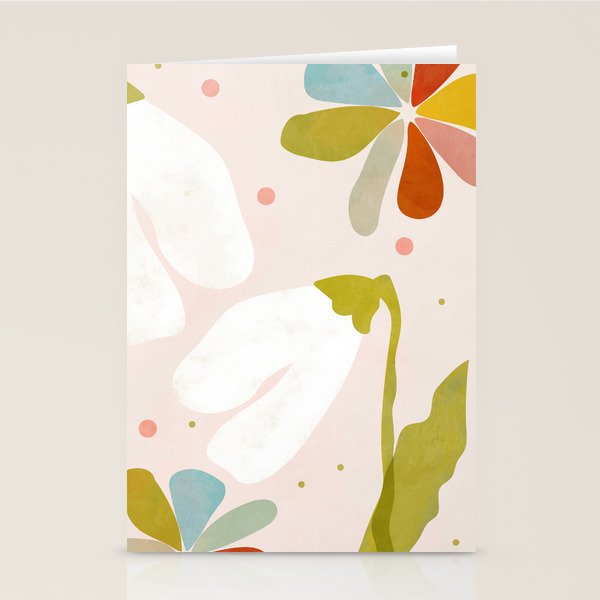 floral minimal shapes 2 Stationery Card Gallery Image 2