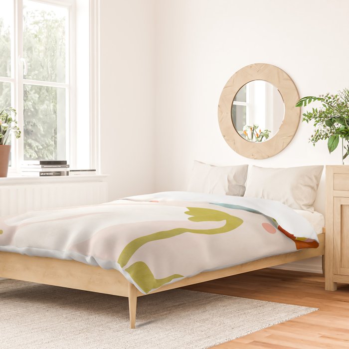 floral minimal shapes 2 Duvet Cover Gallery Image 2