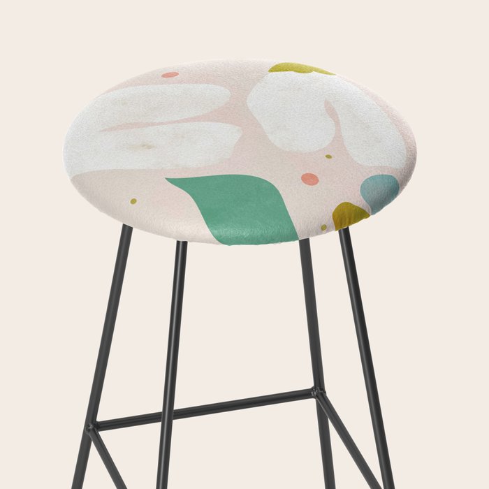floral minimal shapes 2 Stool Gallery Image 2