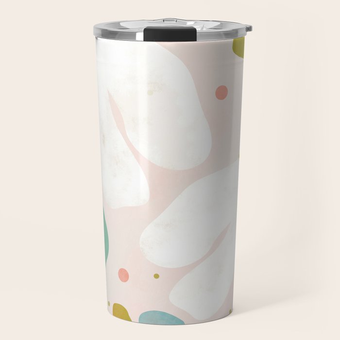 floral minimal shapes 2 Travel Mug Gallery Image 1