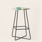 floral minimal shapes 2 Stool Gallery Image 1
