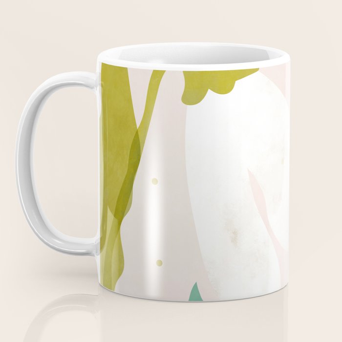 floral minimal shapes 2 Coffee Mug Gallery Image 3