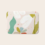 floral minimal shapes 2 Bath Mat Gallery Image 1
