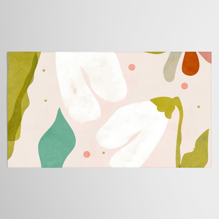 floral minimal shapes 2 Tablecloth Gallery Image 2