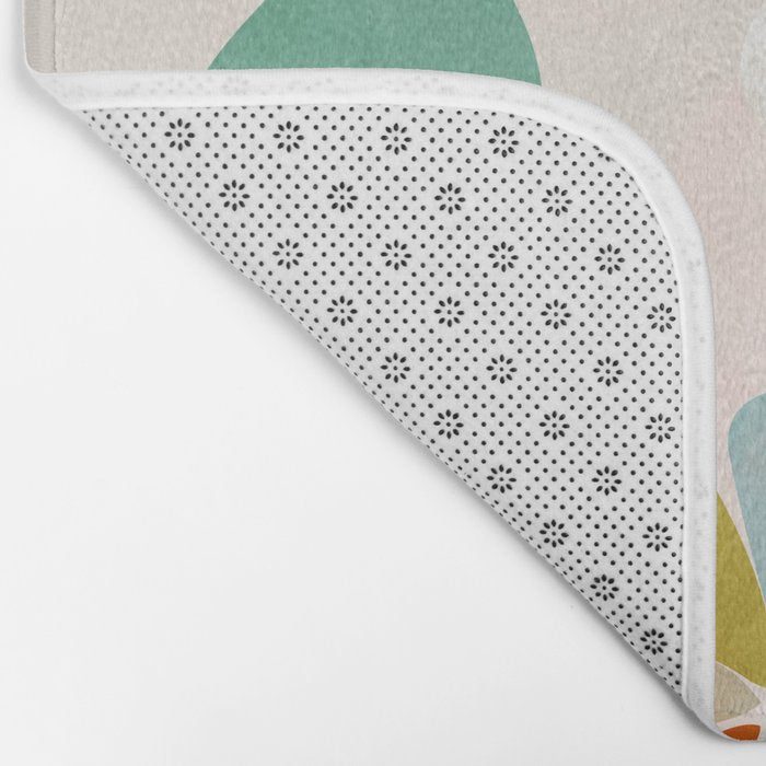 floral minimal shapes 2 Bath Mat Gallery Image 2