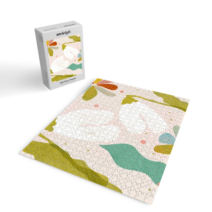 floral minimal shapes 2 Jigsaw Puzzle Gallery Image 2