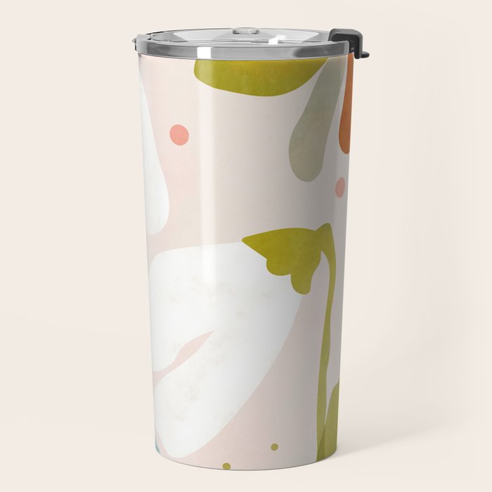 floral minimal shapes 2 Travel Mug Gallery Image 2