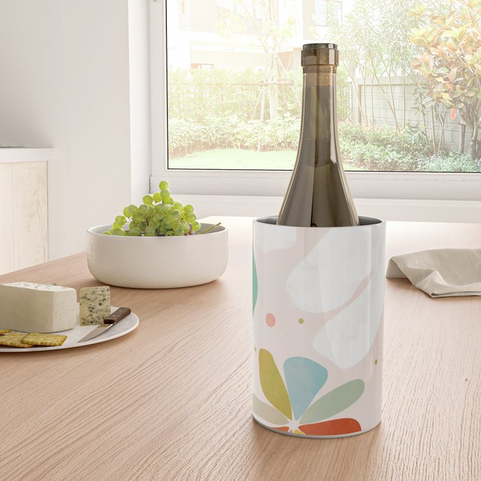 floral minimal shapes 2 Wine Chiller Gallery Image 4