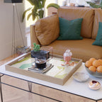 floral minimal shapes 2 Serving Tray Gallery Image 2